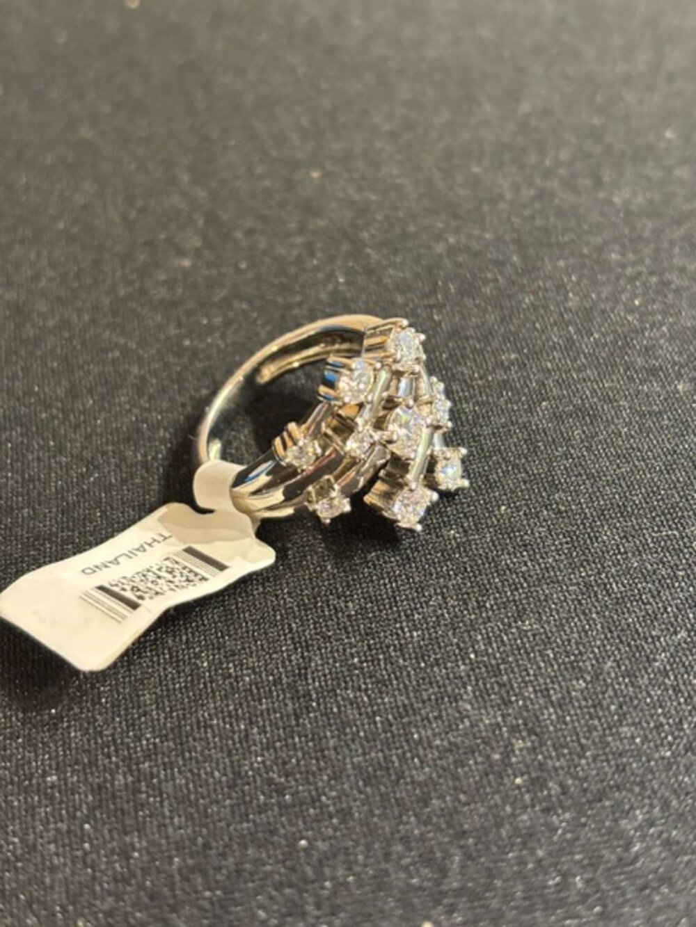 Moissanite Platineve Scatter Design Diamond Look 1.05ctw Sterling - Picture 6 of 8